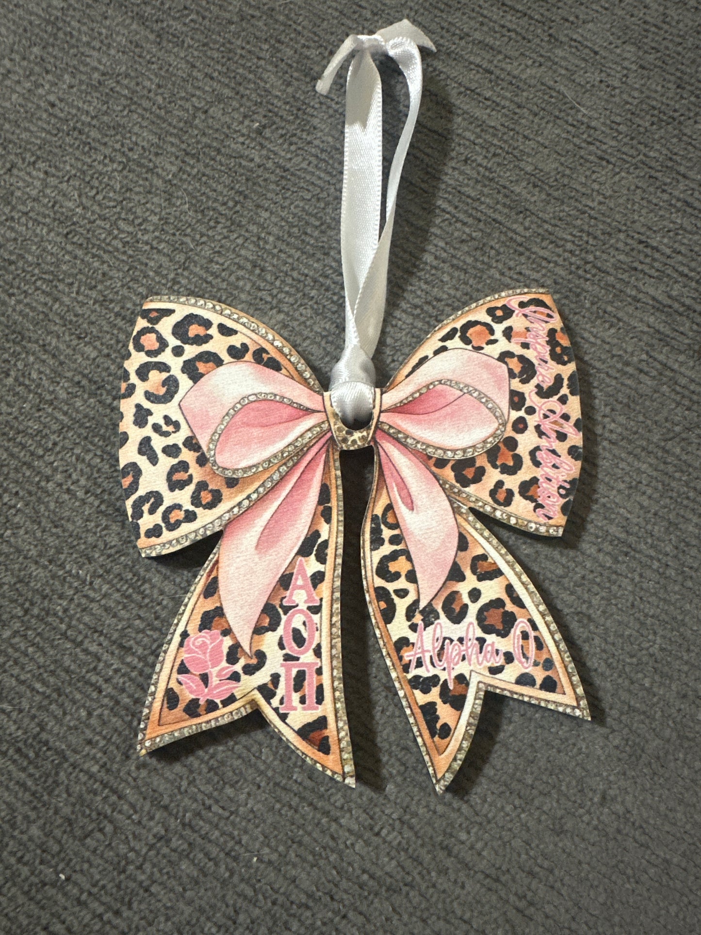 AOII bow ornament