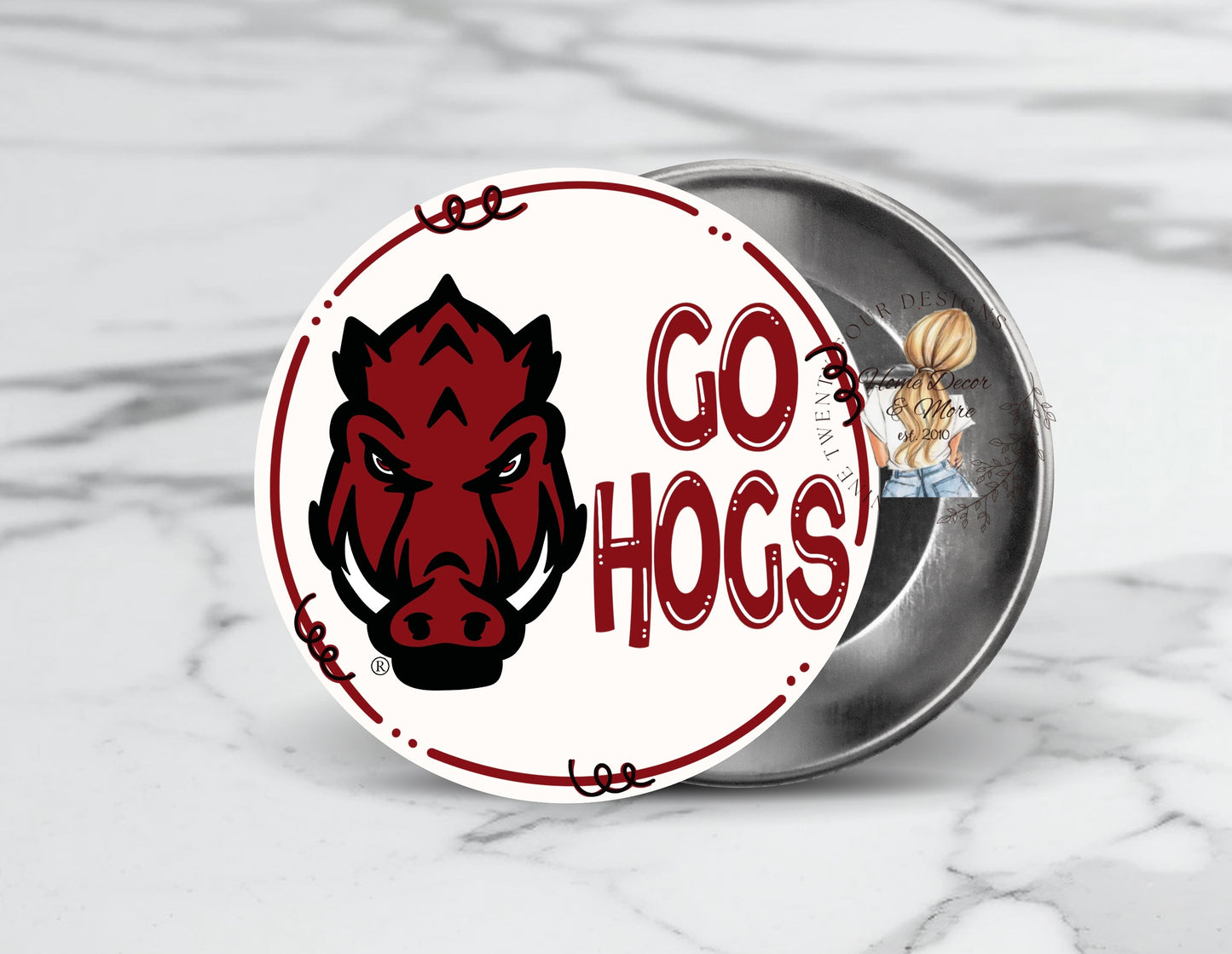 Arkansas Razorback Game day button