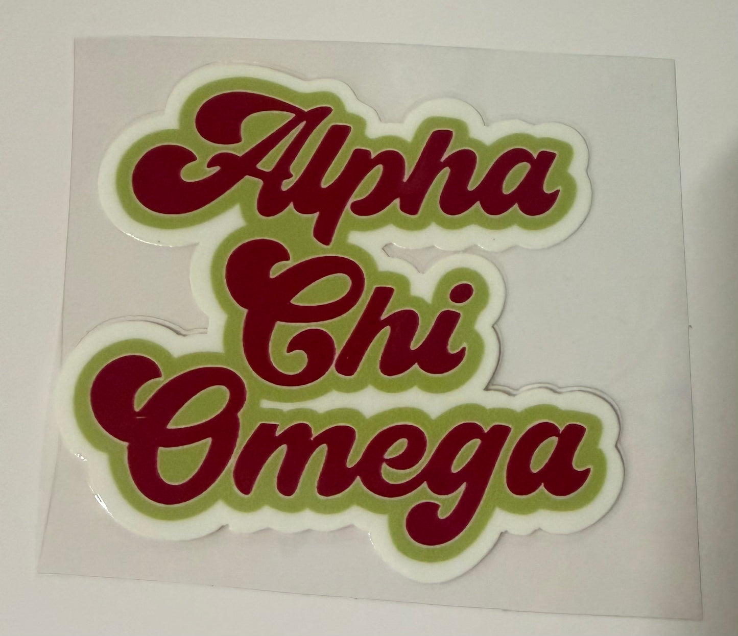 Alpha Chi O Outlined UV DFT Sticker