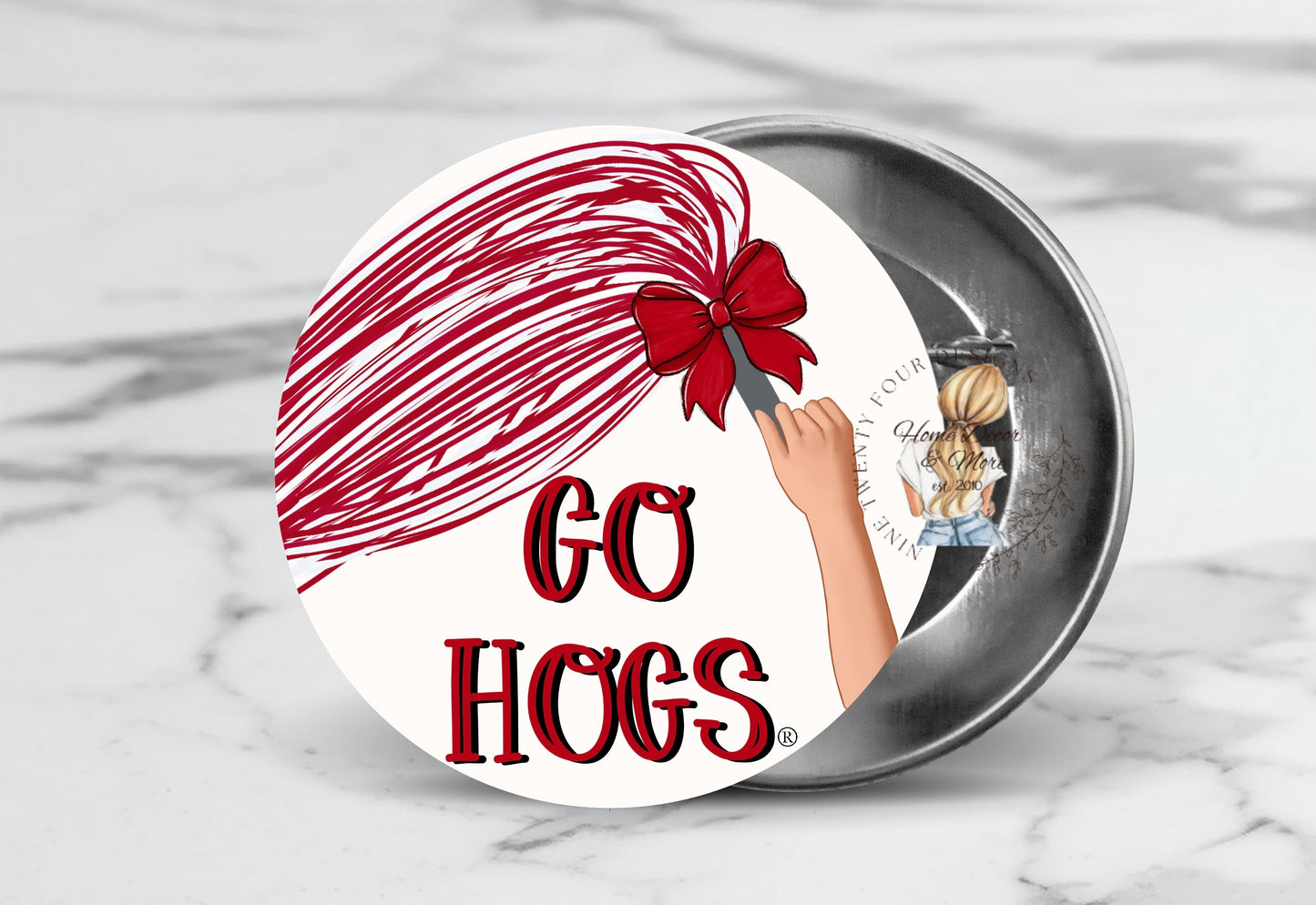 Go Hogs Game day button
