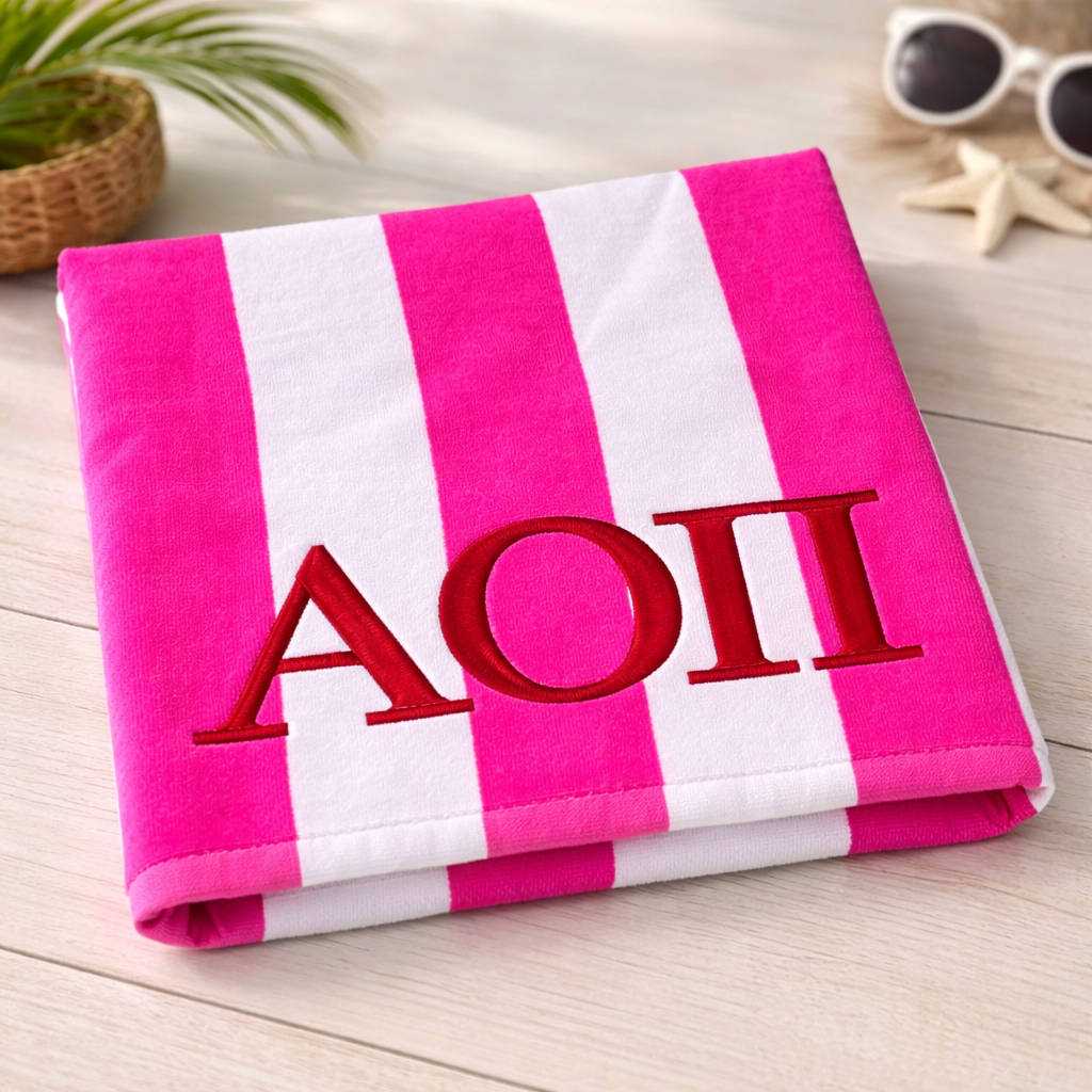 Personalized Cotton Pool Towel: Embroidered Name, Oversized Summer Beach Essential