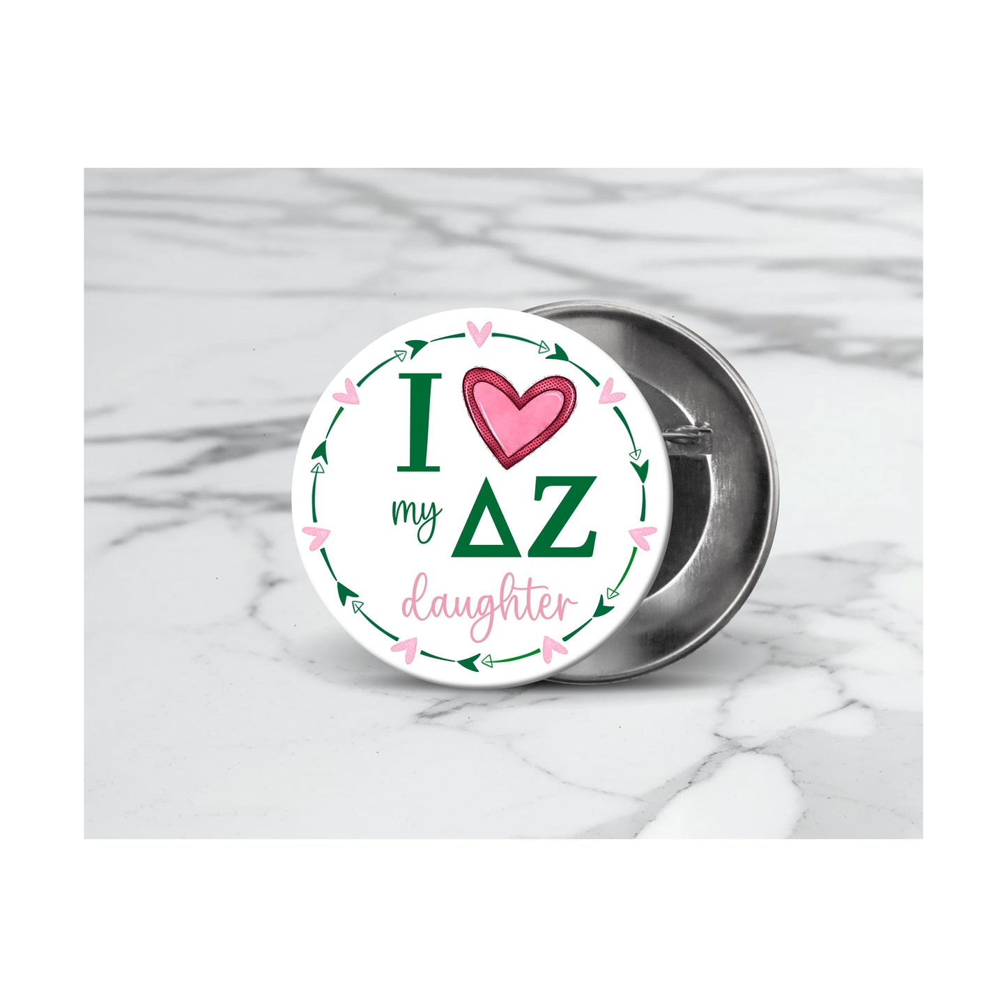 Delta Zeta Daughter Button
