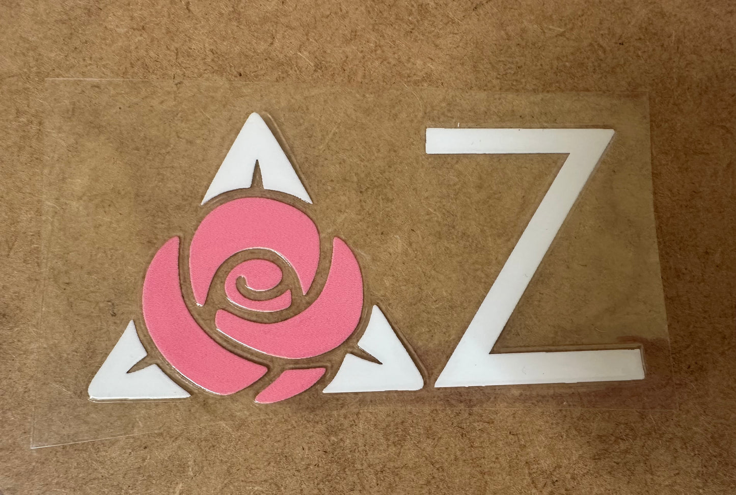 Delta Zeta letters UVDTF sticker