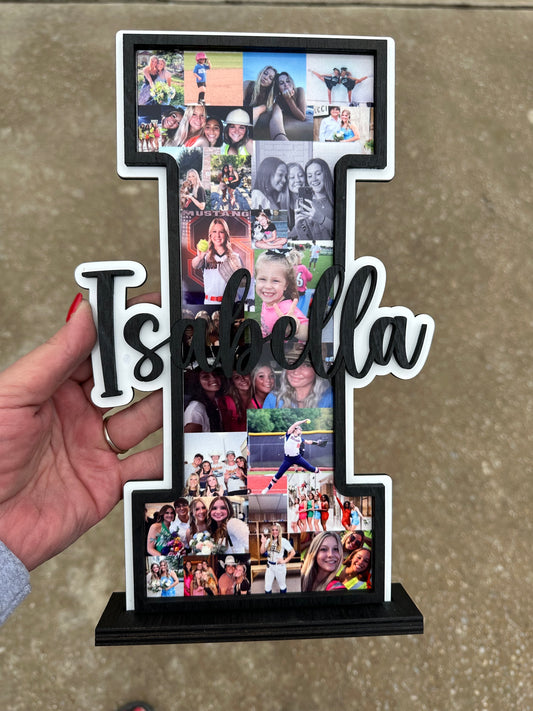 Custom Name Photo Collage
