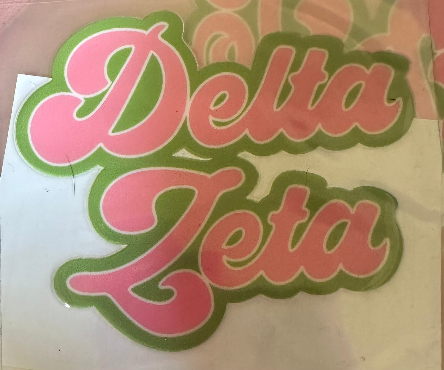 Delta Zeta UVDTF Outline Sticker