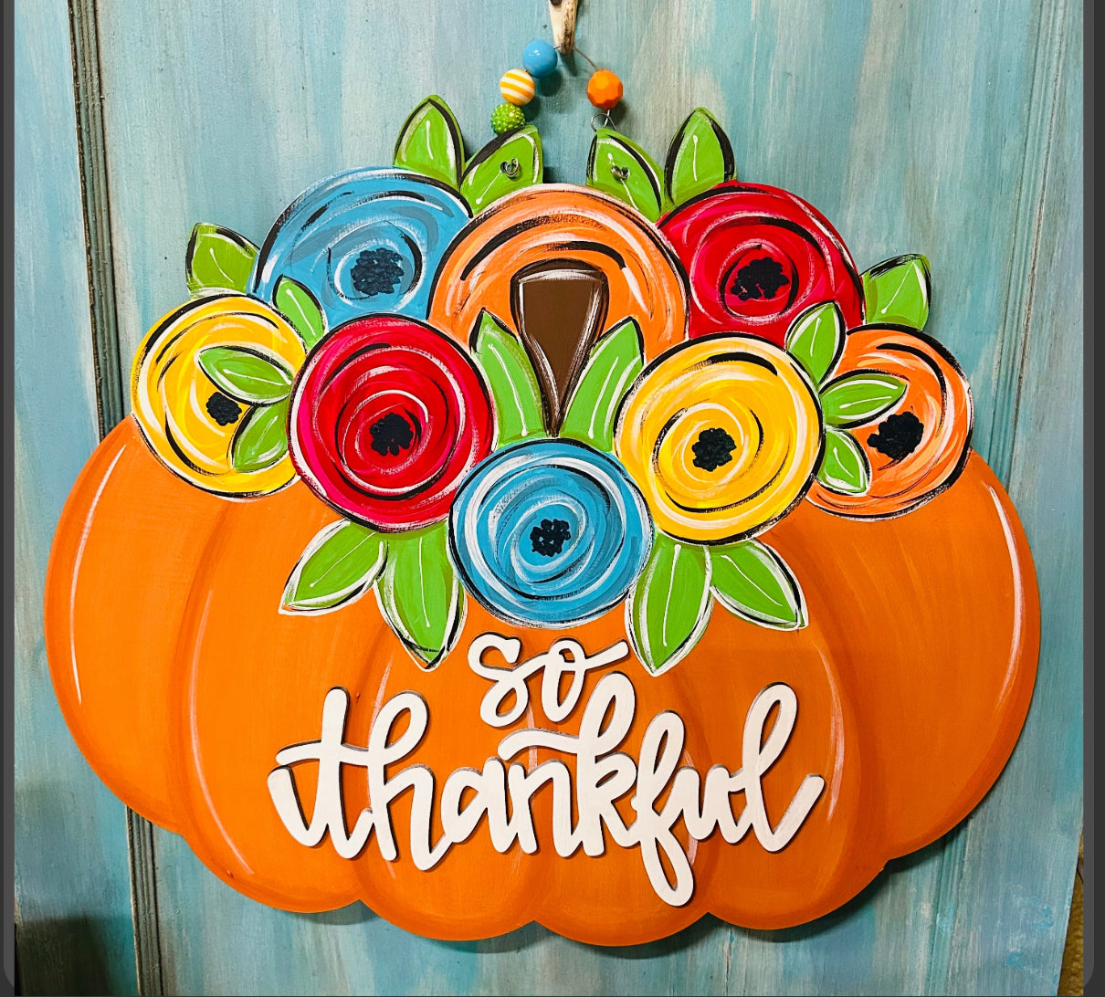 So Thankful fall pumpkin