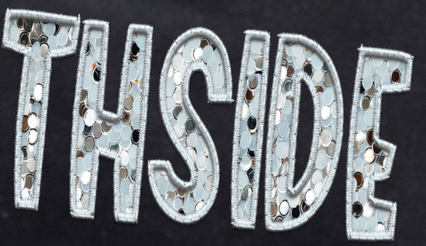 SOUTHSiDE faux embroidery/sequin Sweatshirt