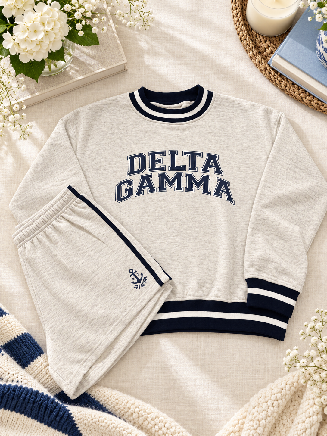 Delta Gamma Varsity Mockneck & Shorts Set