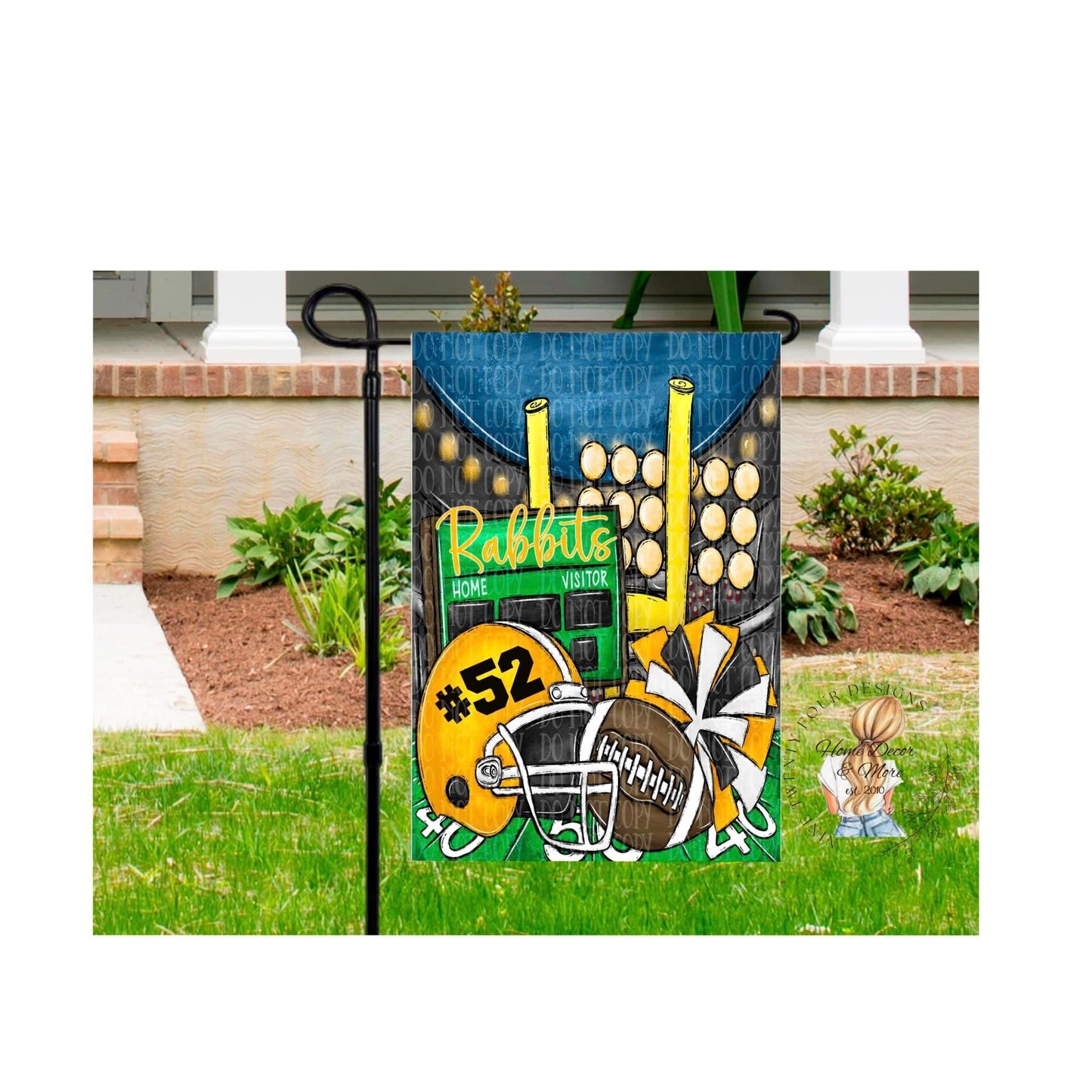 Football garden flag Ball/poms