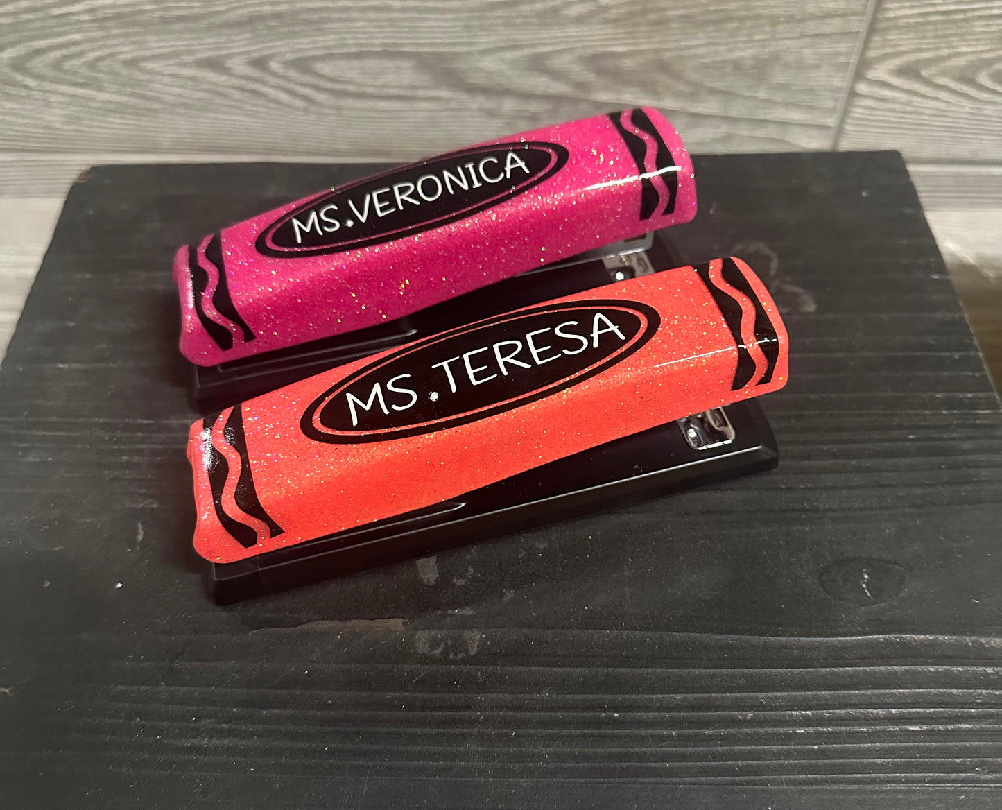 Personalized Glitter epoxy stapler