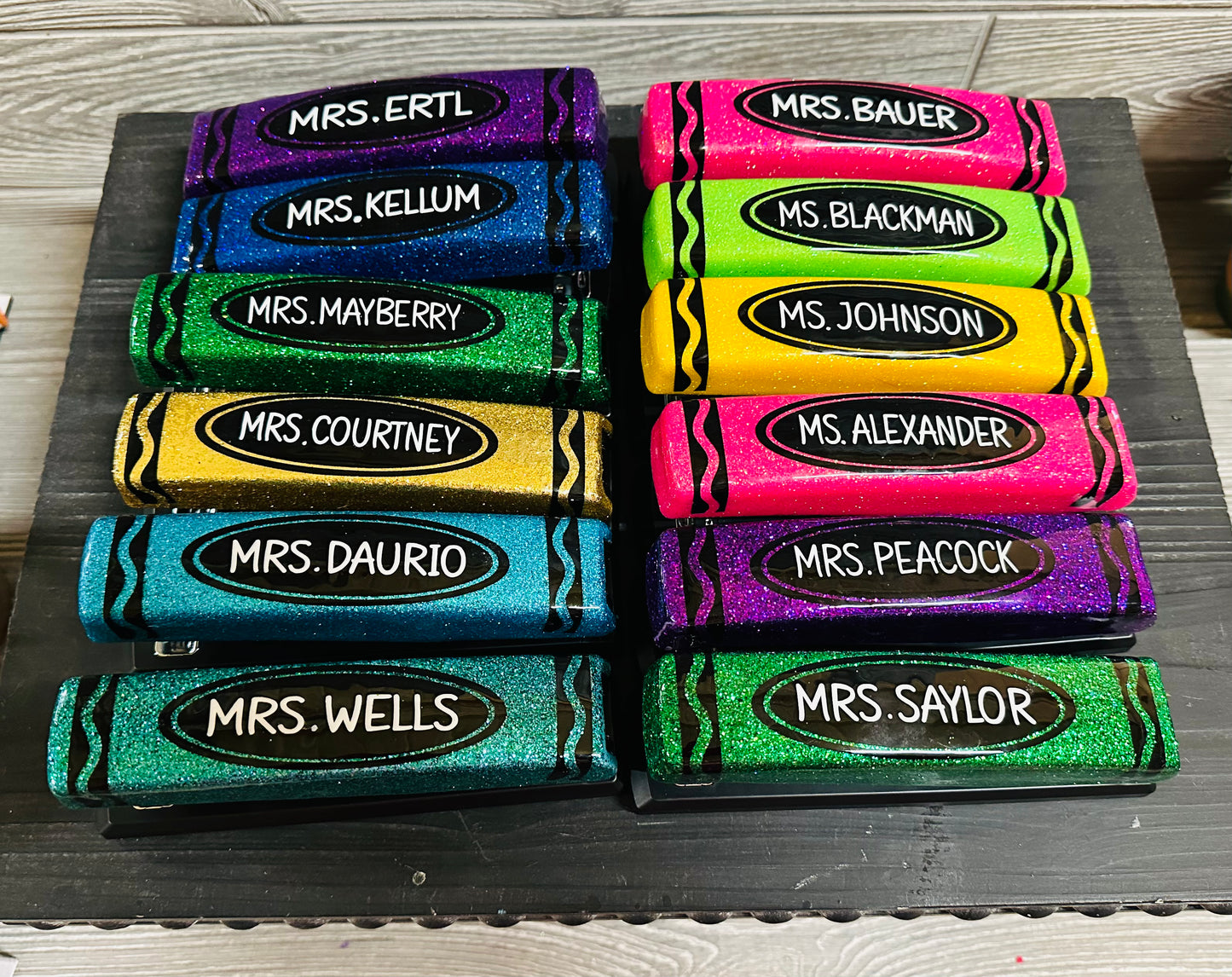 Personalized Glitter epoxy stapler