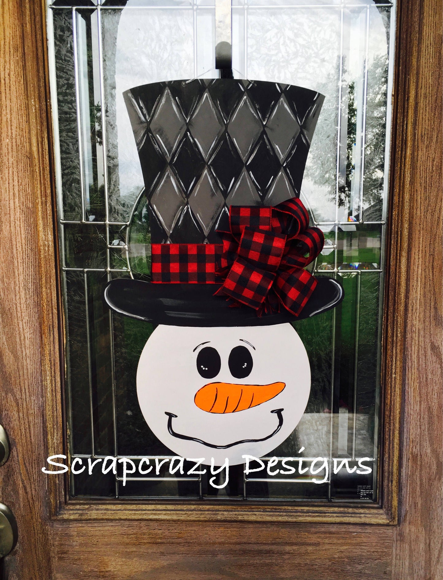Smowman door hanger, christmas door hanger, christmas decor, wood door hanger, holiday door hanger, snowman, winter decor