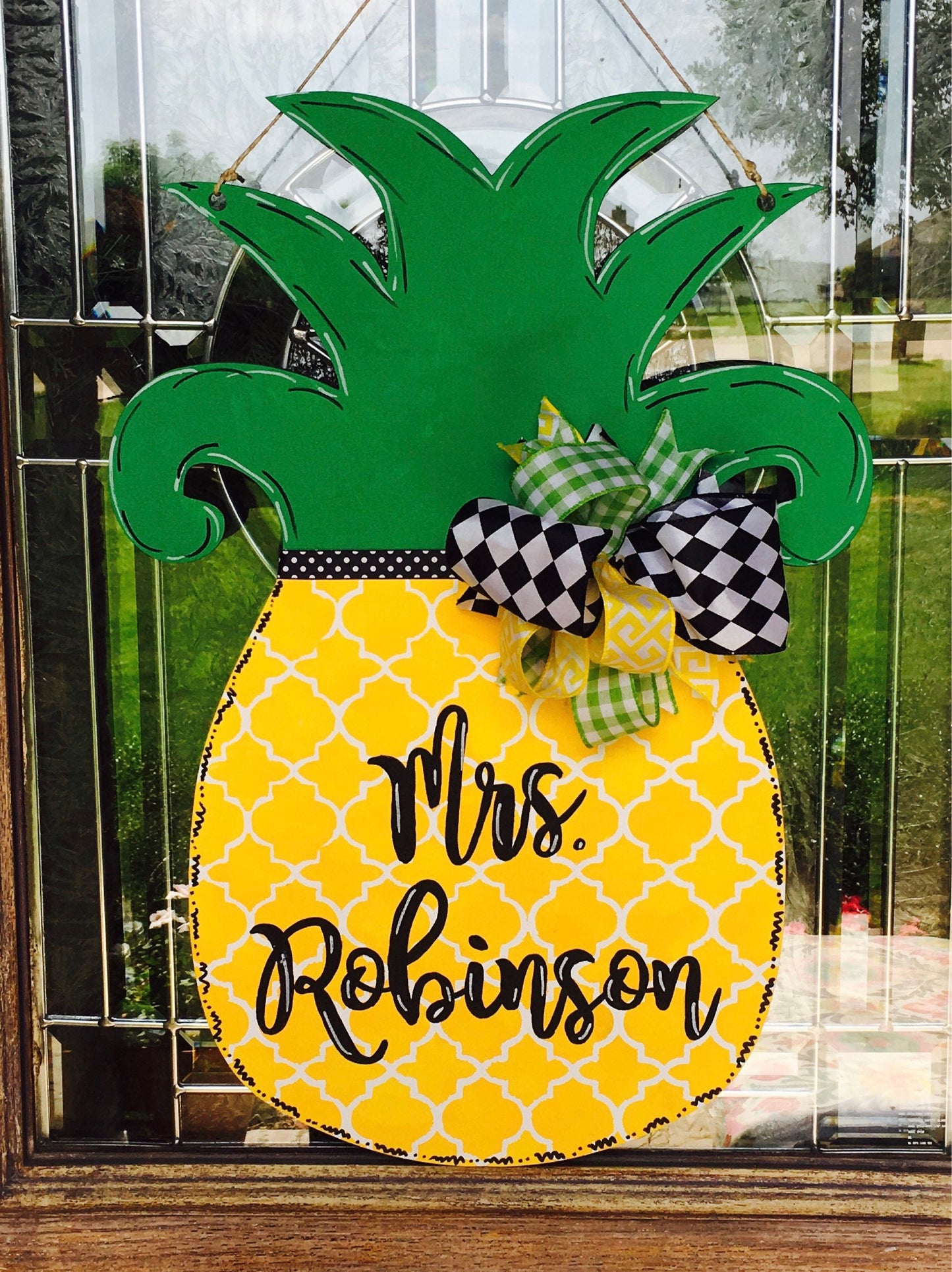 Pineapple Door hanger, teacher door hanger, teacher decor, door decor