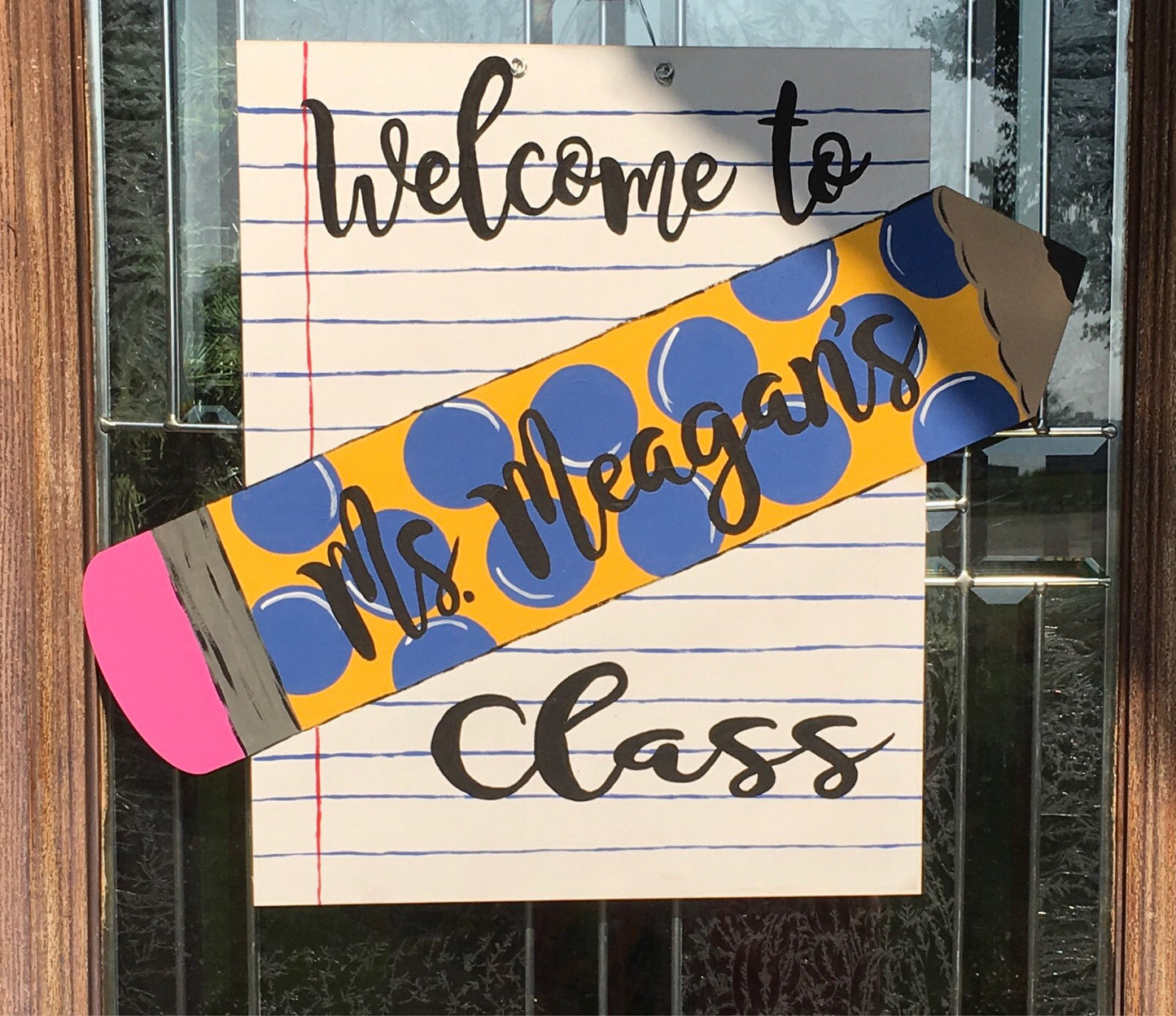 Teacher Door hanger, teacher, teacher gift, classroom decor, school, teacher decor, class decor, pencil paper door hanger