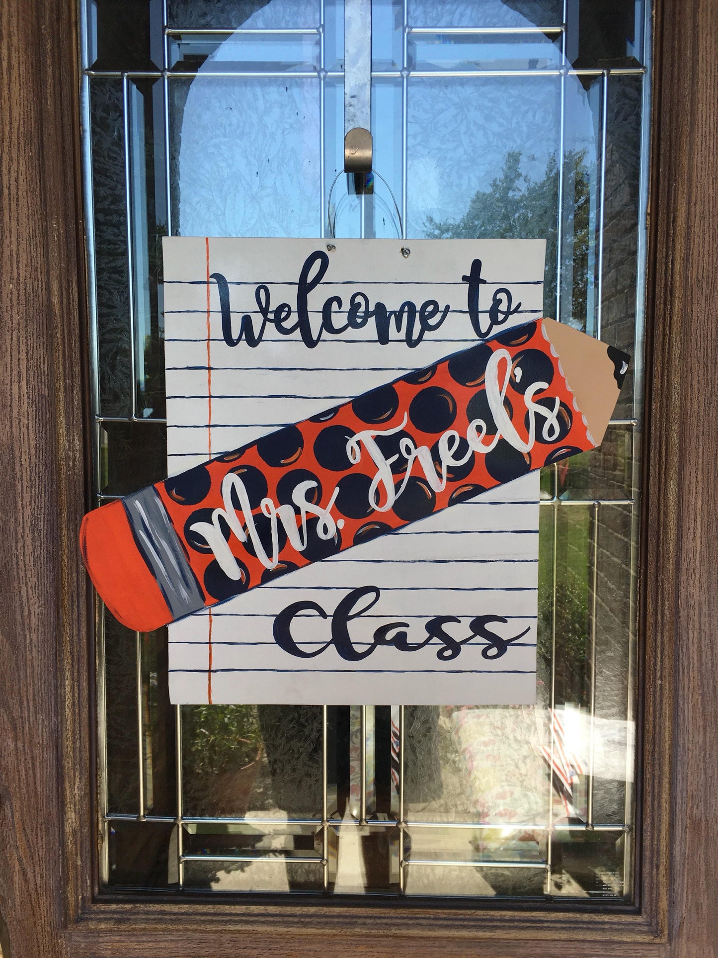 Teacher Door hanger, teacher, teacher gift, classroom decor, school, teacher decor, class decor, pencil paper door hanger