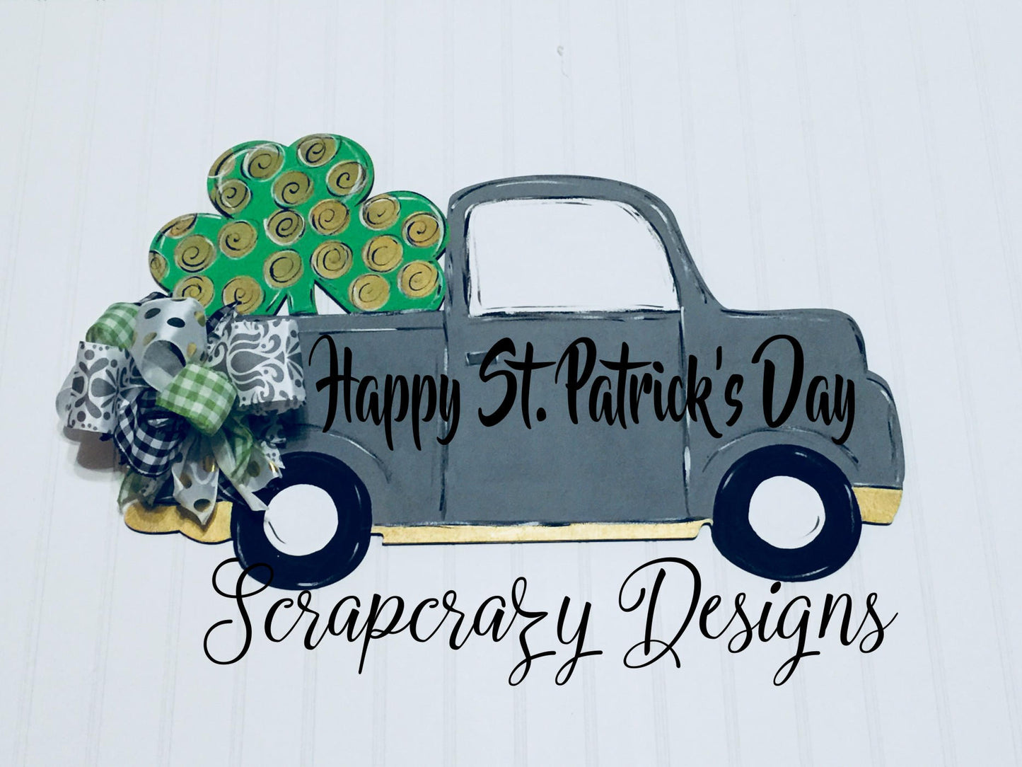 St. Patricks Door Hanger, St. Patricks Decor, St. Patricks, Holiday Decor, Truck, Wood Door Hanger, Door Hanger