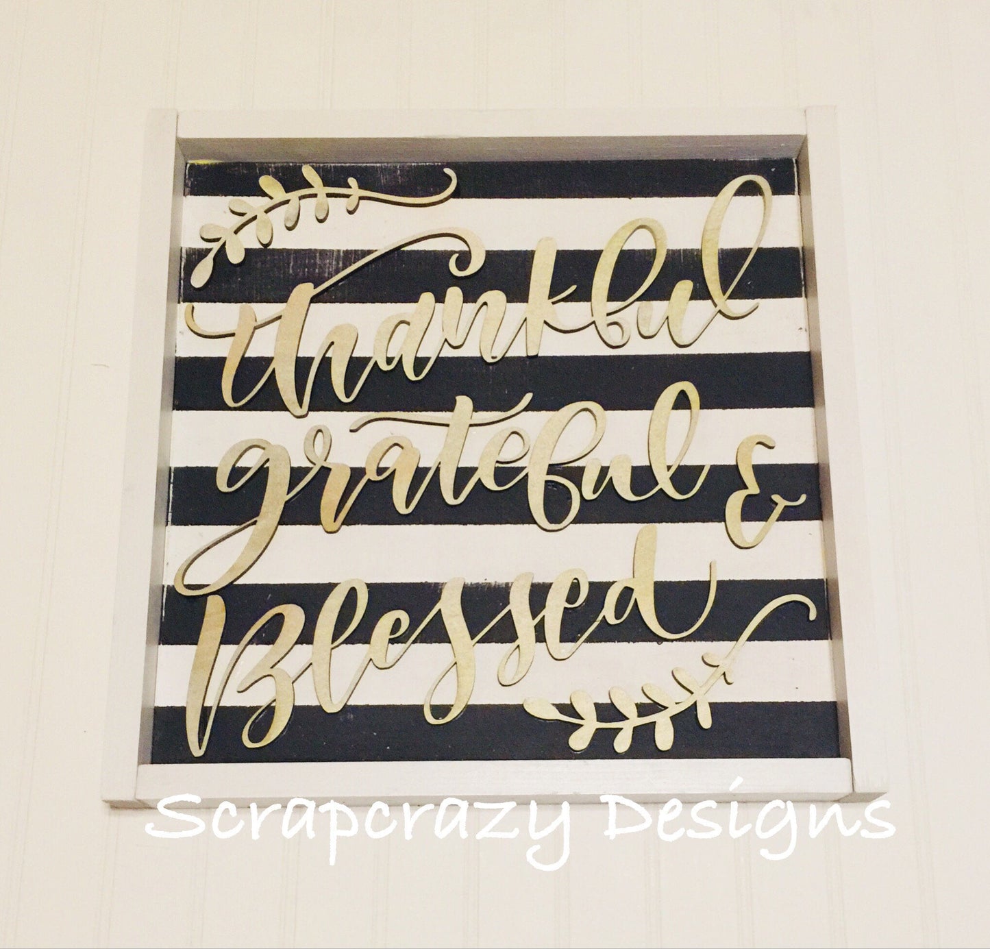 Thankful, grateful, blessed, collage wall sign, 3D wood signs, wood signs, 3D