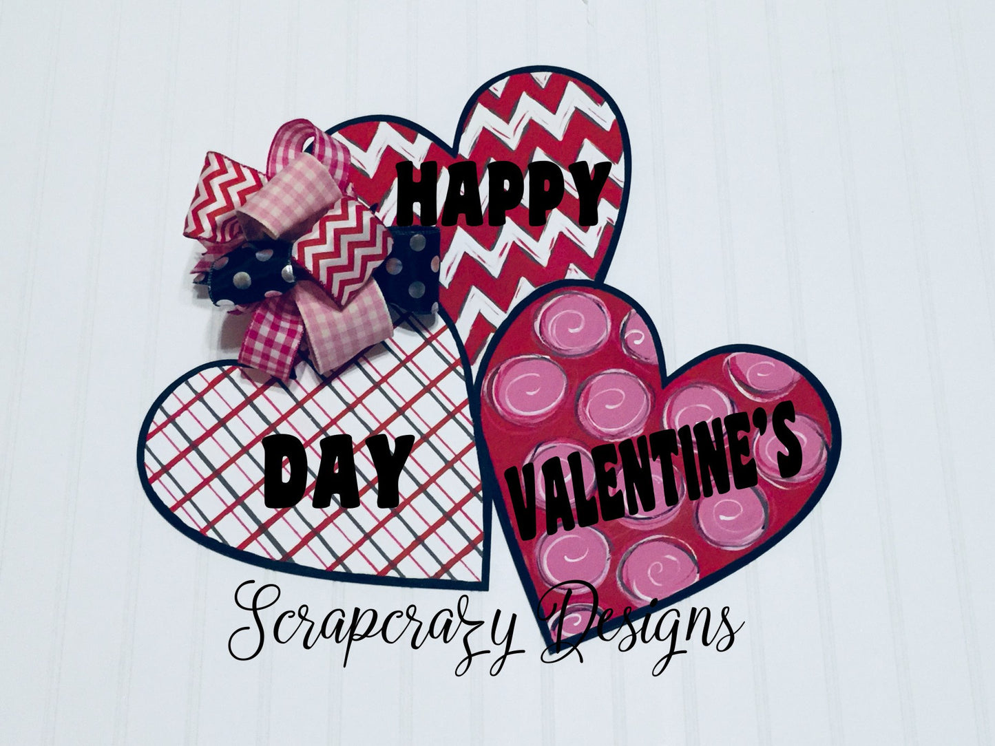 Triple Hearts Door Hanger, Valentine's Door Hanger, Valentine's Decor, Valentine's, Holiday Decor, Hearts, Wood Door Hanger, Door Hanger