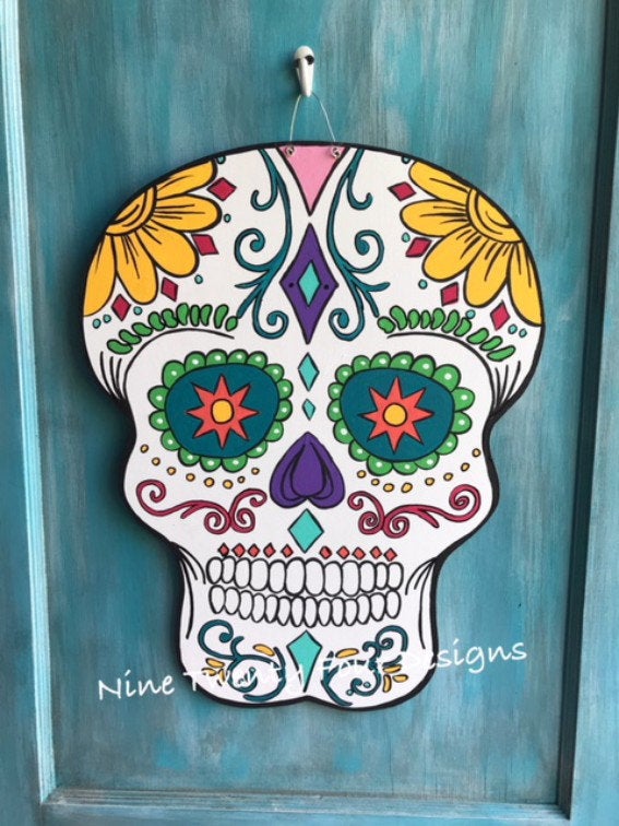 Sugar Skull Door Hanger – Nine Twenty Four Designs