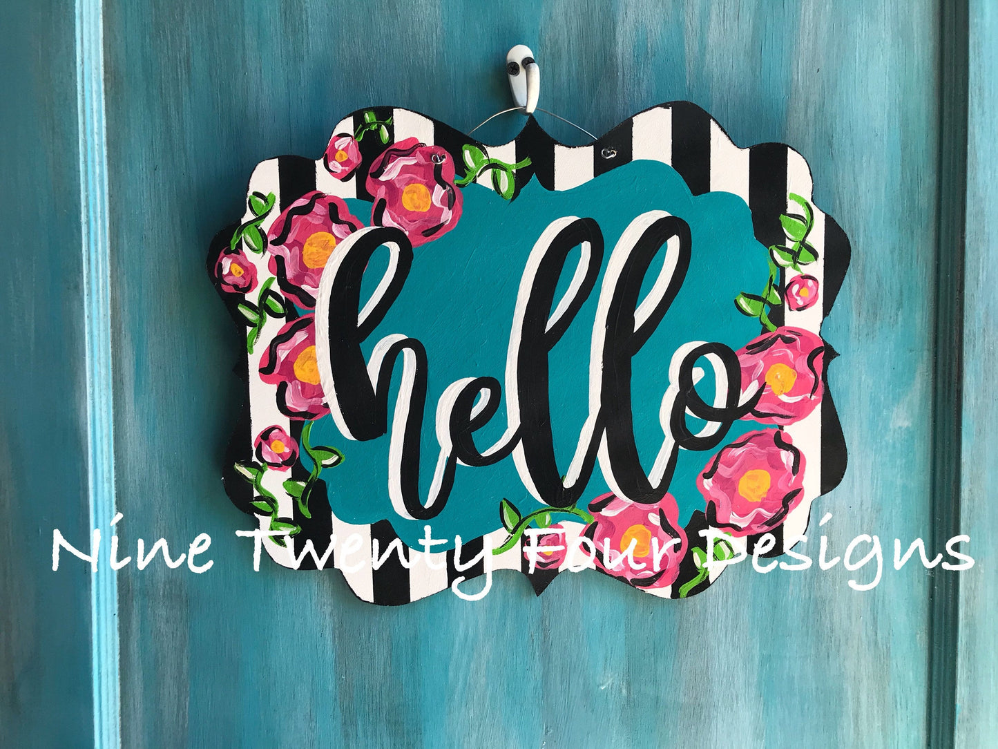 welcome door hanger, hello door decor, housewarming gift, gift, front door decor