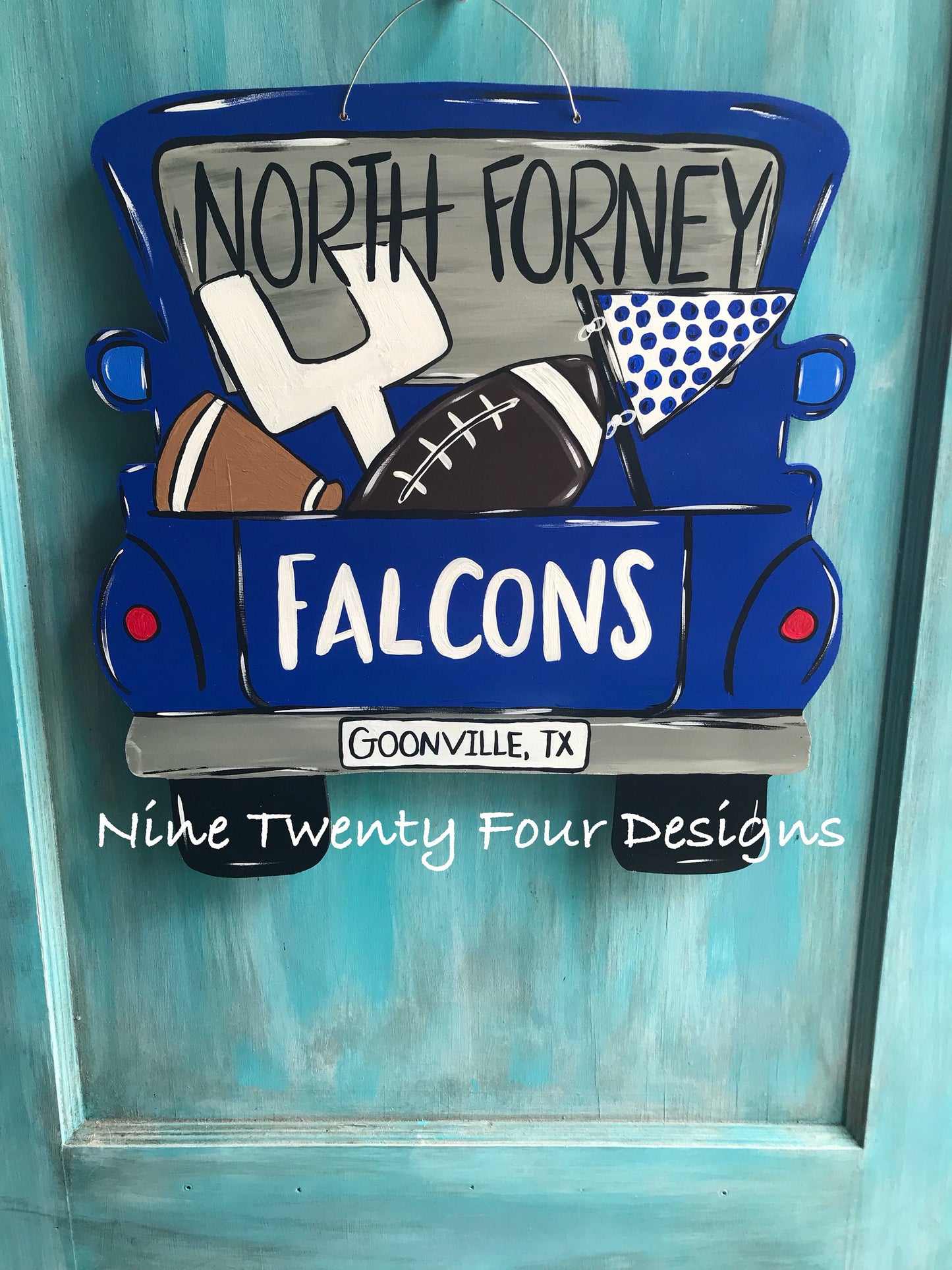 School Spirit Truck Door hanger, school, football, school door decor,