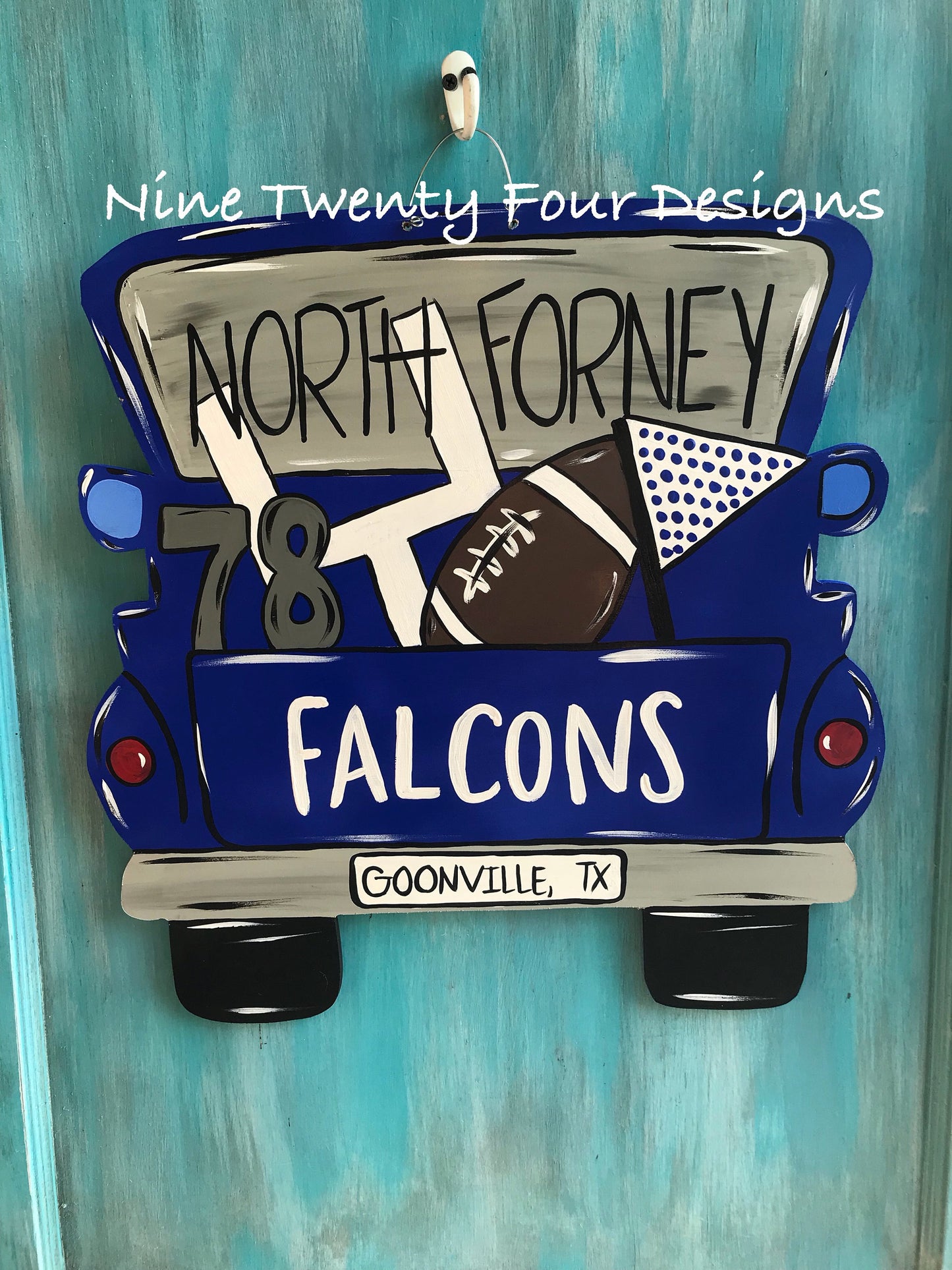 School Spirit Truck Door hanger, school, football, school door decor,