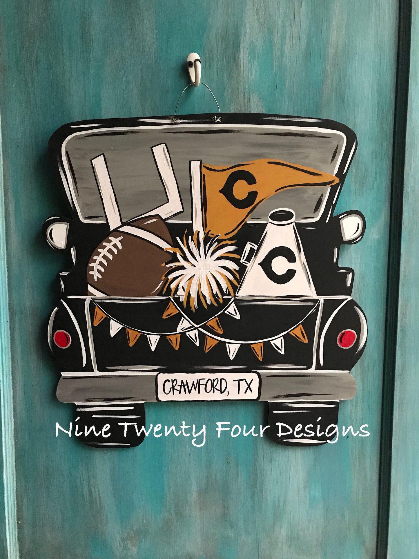 School Spirit Truck Door hanger, school, football, school door decor,