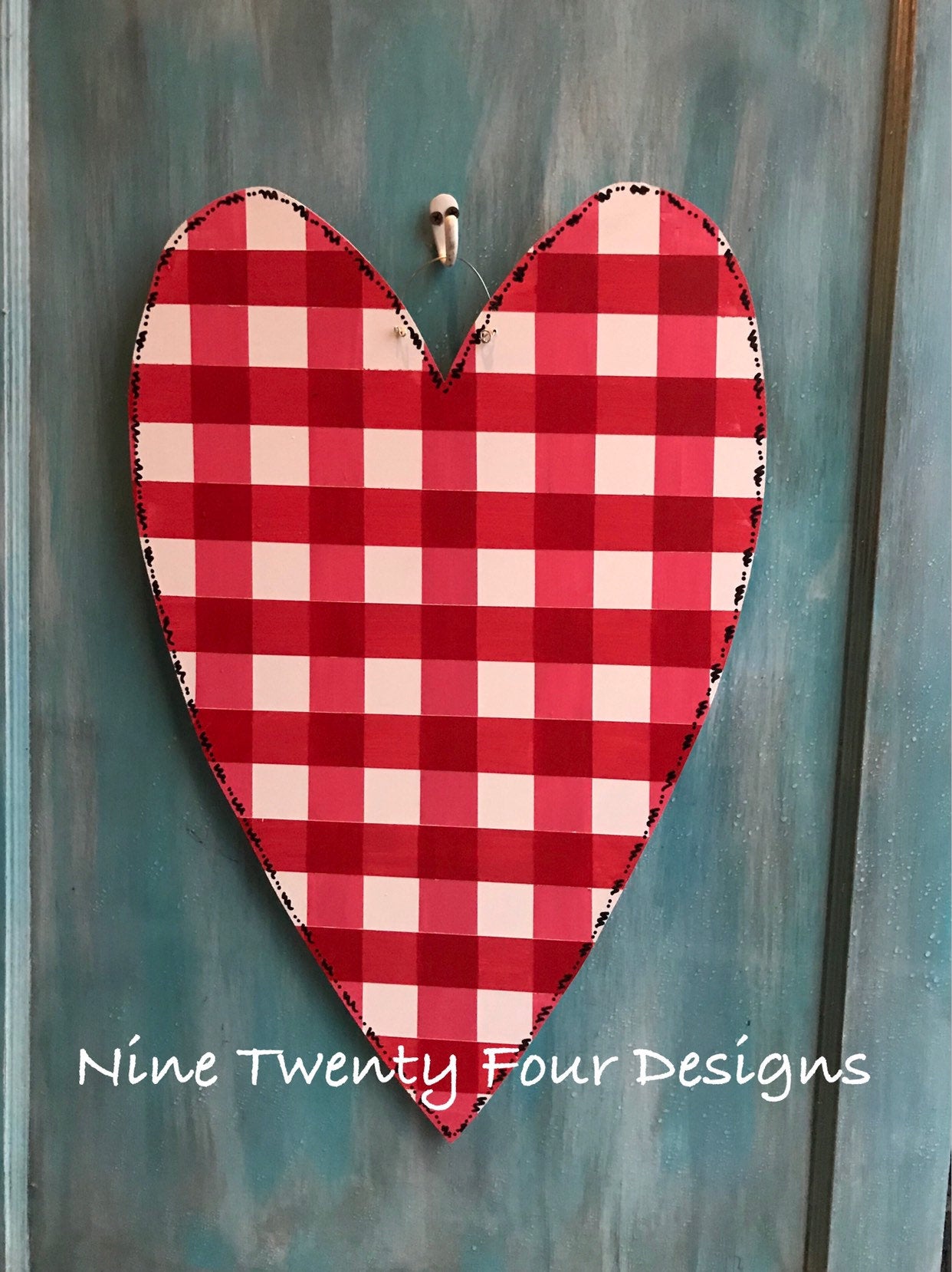 Single Heart Door Hanger, Valentine's Door Hanger, Valentine's Decor, Valentine's, Holiday Decor, Hearts, Wood Door Hanger, Door Hanger