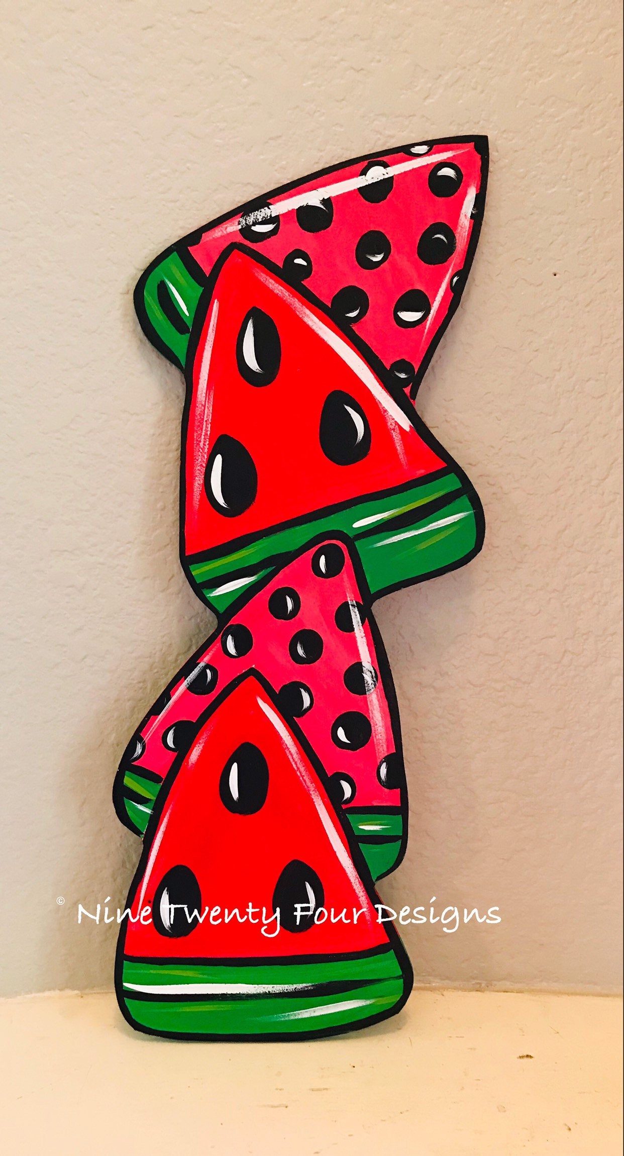 Watermelon wreath sign, door hanger, summer decor, summer decoration, outdoor decor