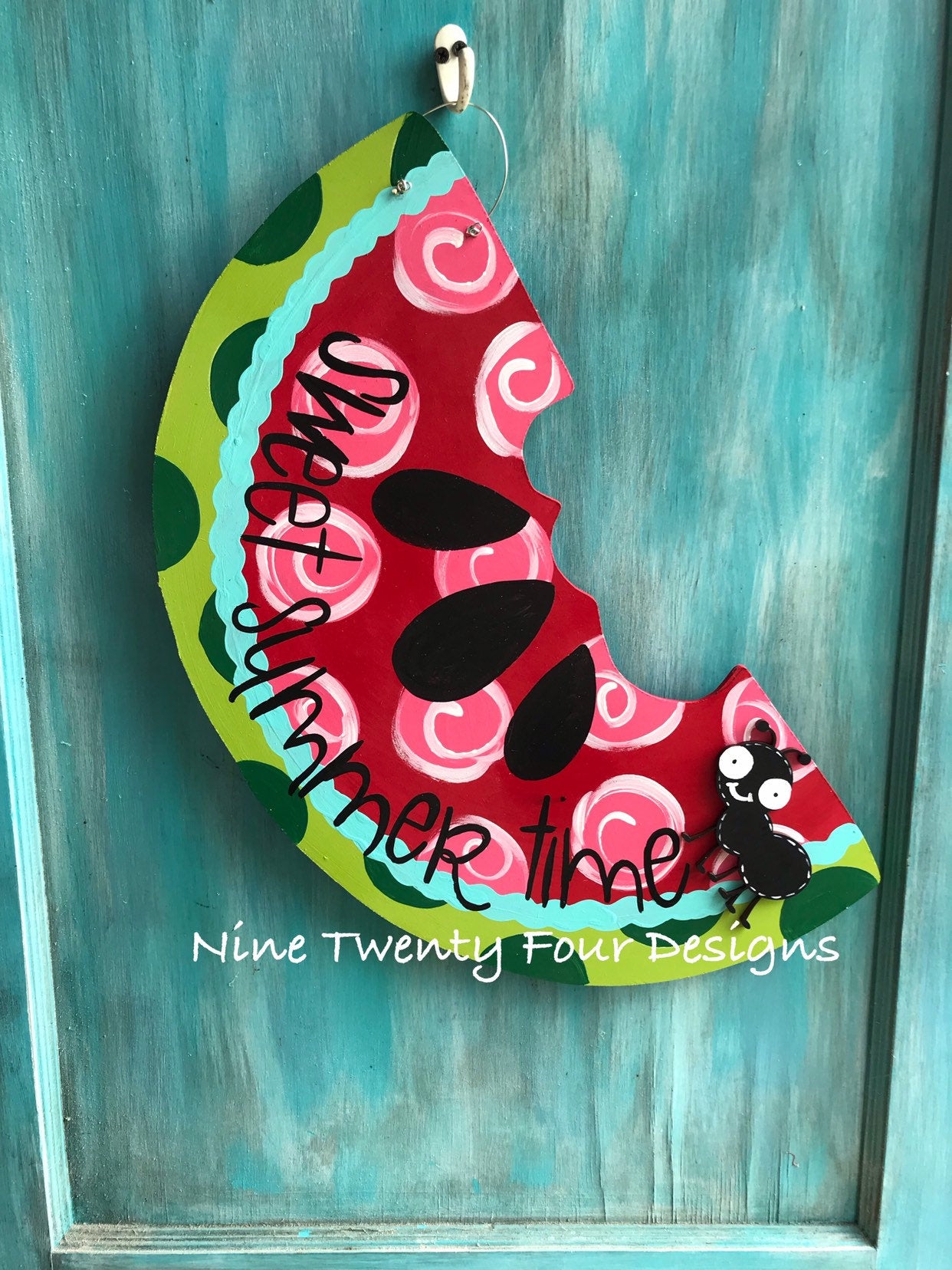 Watermelon sign, door hanger, summer decor, summer decoration, outdoor decor, watermelon