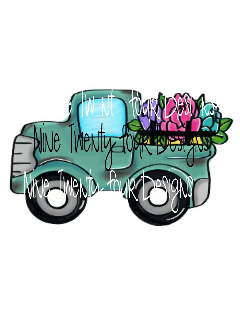 Spring Truck Door Hanger Template, Door Hanger Template, Truck Template, Template, Door Hanger Design
