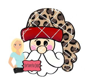 Template,door hanger, santa template, pdf template, christmas template