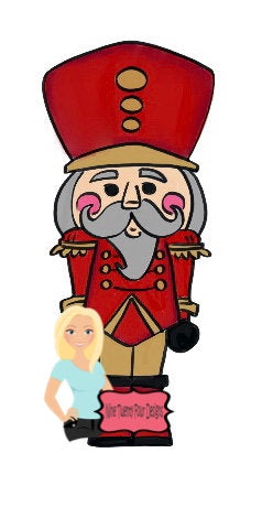 Template,door hanger, nutcracker template, pdf template, christmas template