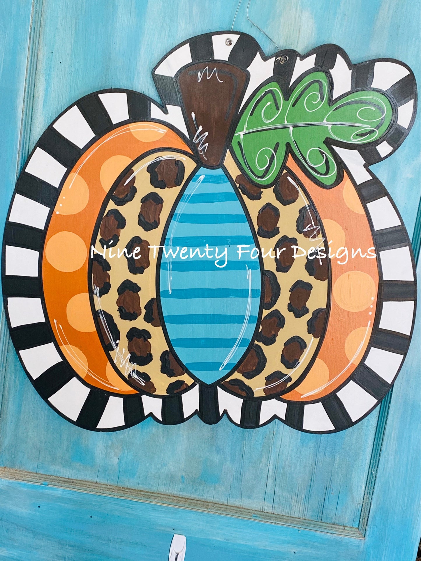 Pumpkin Door Hanger, pumpkin, leopard pumpkin