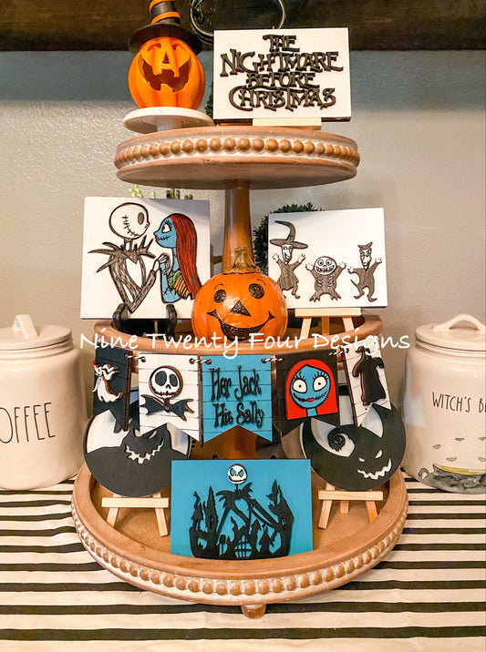 Nightmare before Christmas tiered tray set