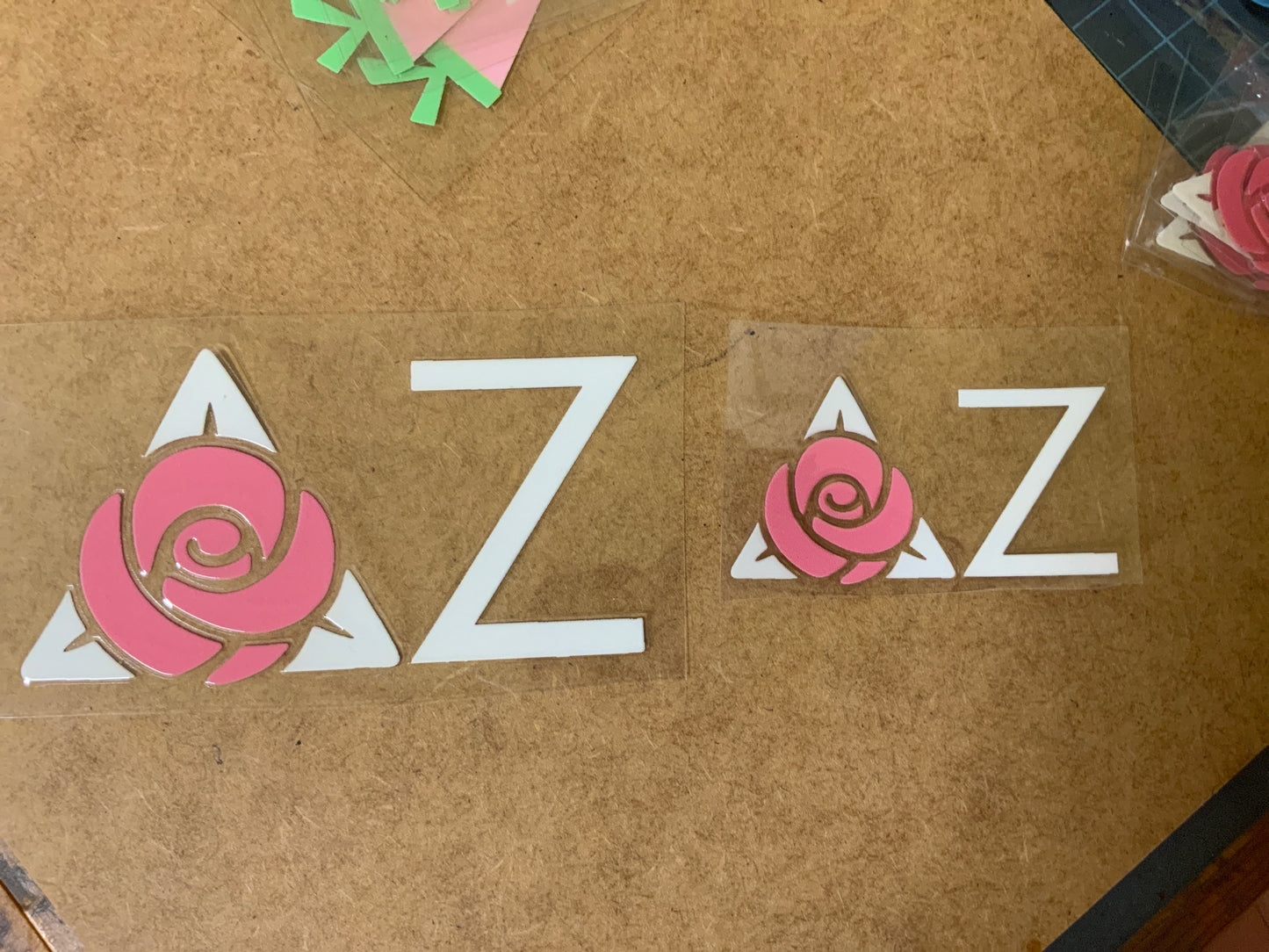 Delta Zeta letters UVDTF sticker