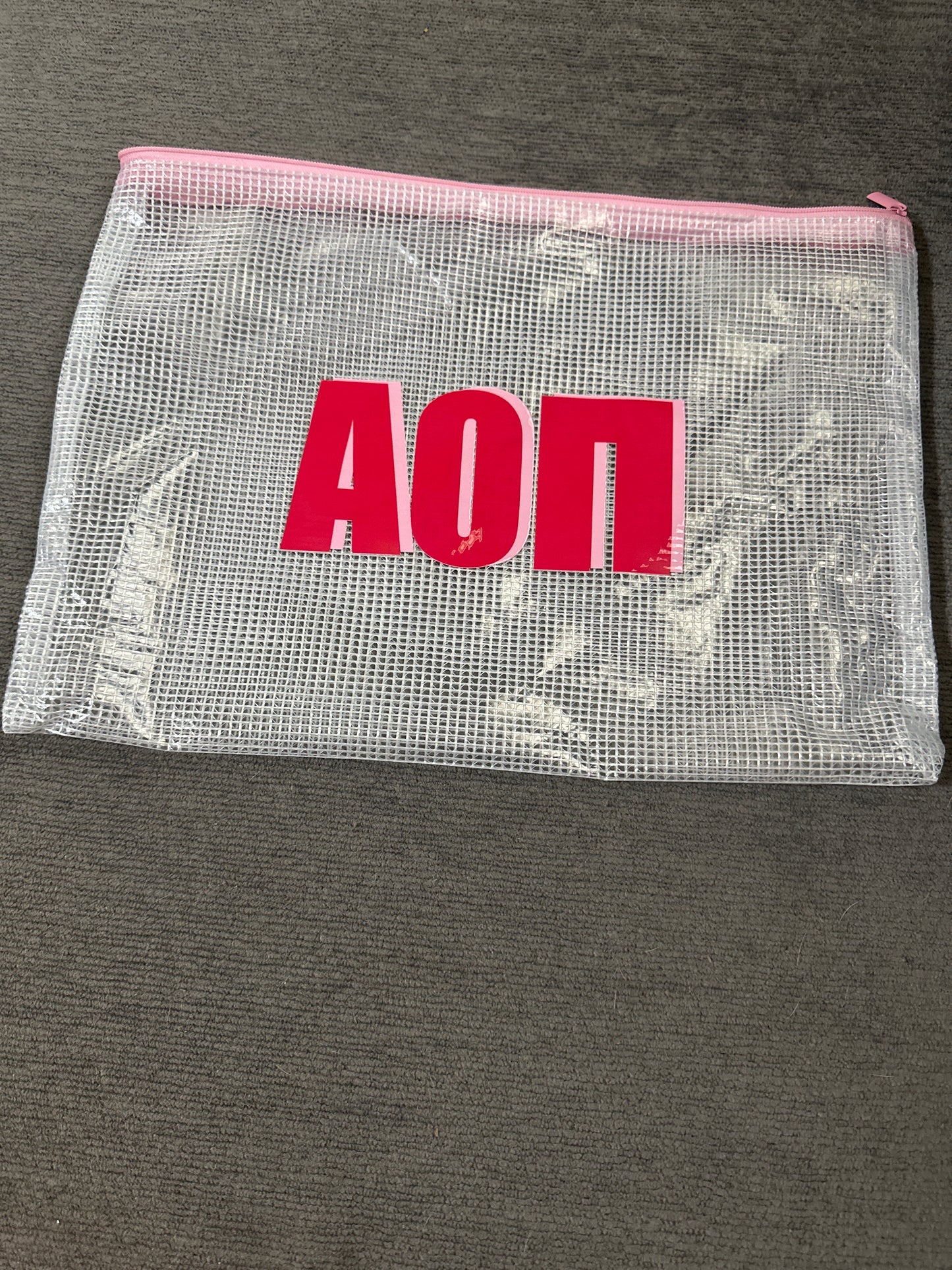 Large clear AOII bag