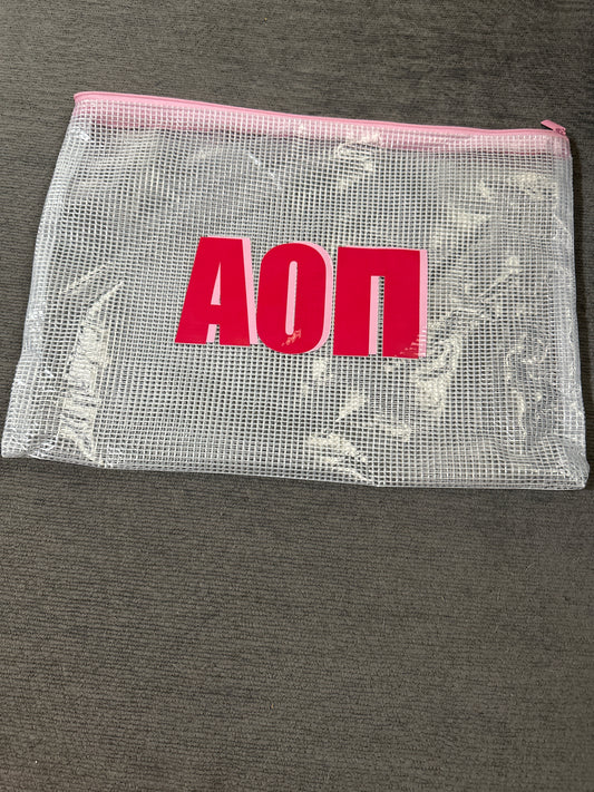 Large clear AOII bag