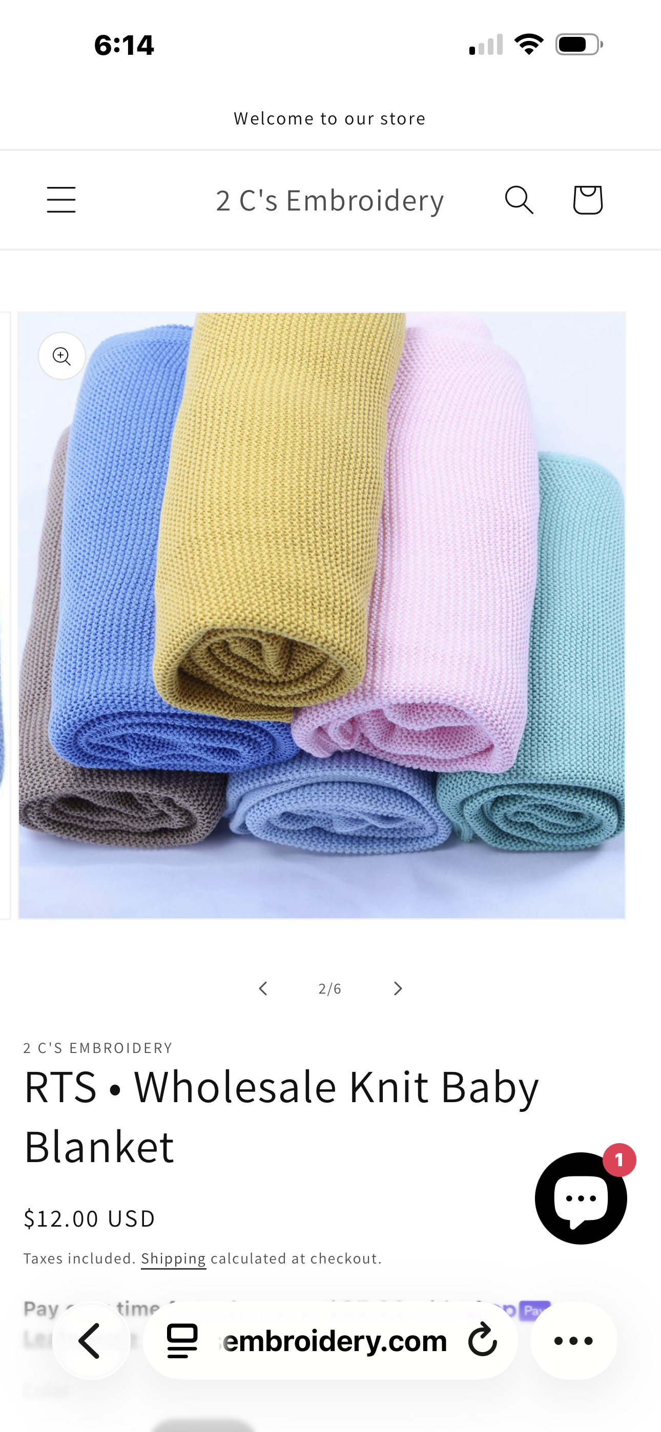 Embroidered Knit Baby Blanket