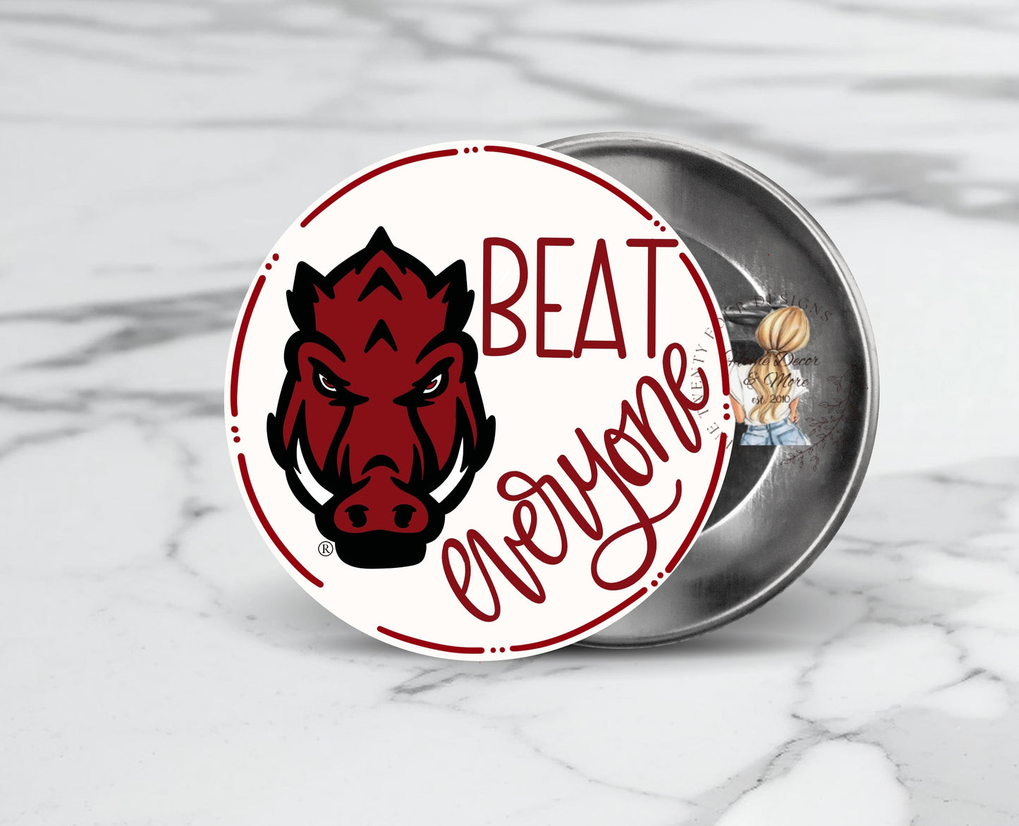 Arkansas Razorback beat everyone Game day button