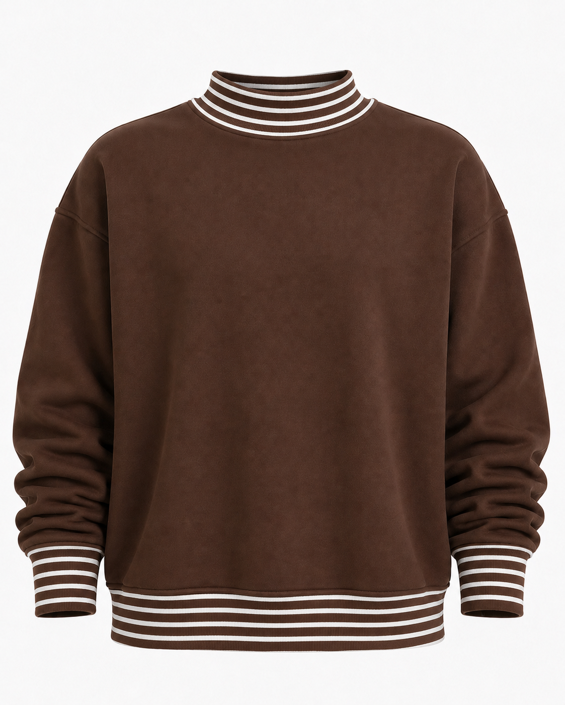 Pre-Order Brown Stripe MockNeck