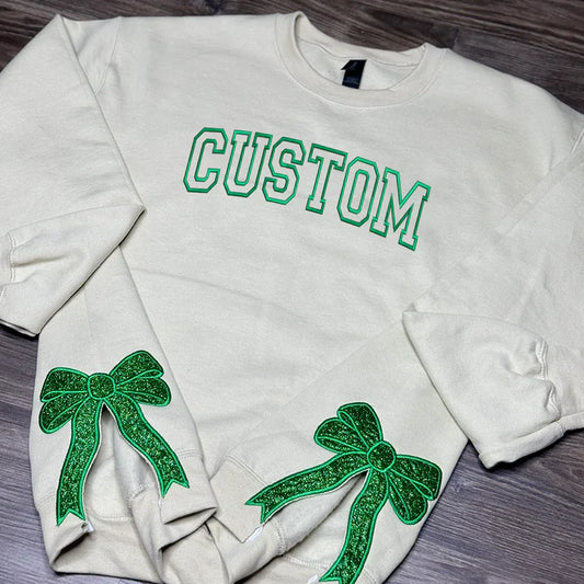 Bow hem sweatshirt