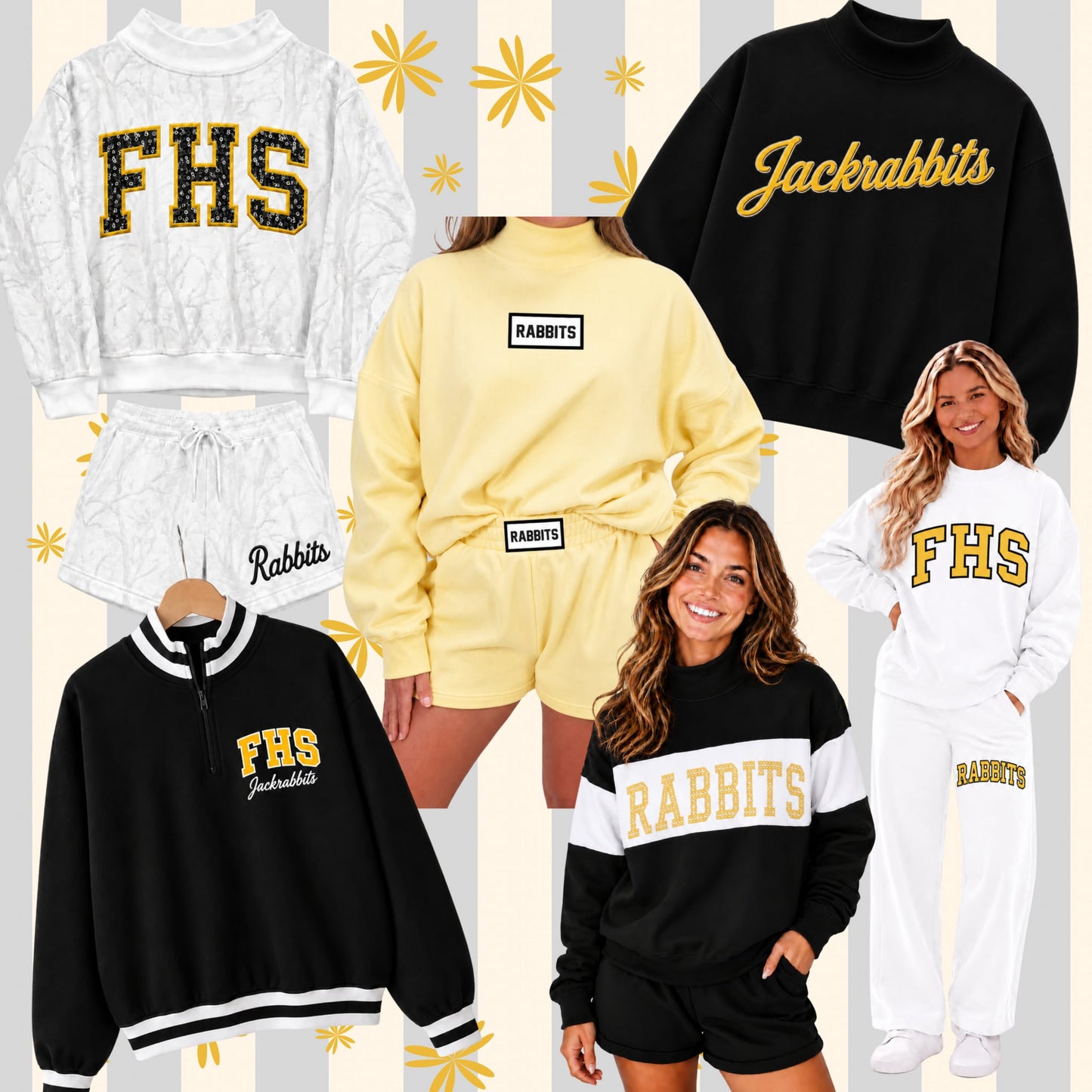 FHS Black Quarter Zip sweatshirt