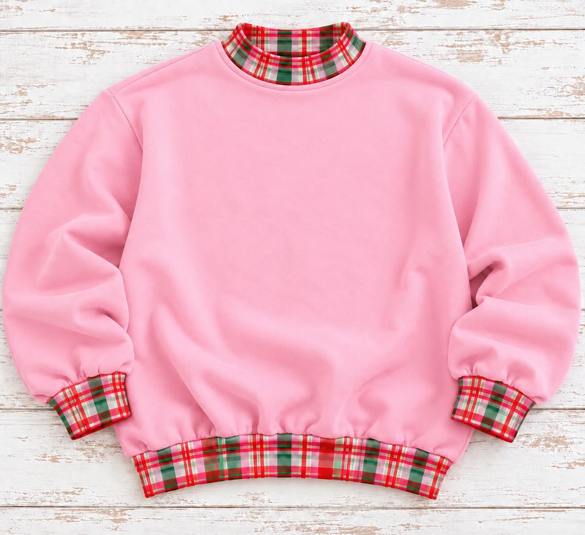 Pre-Order Adult Christmas plaid mockneck