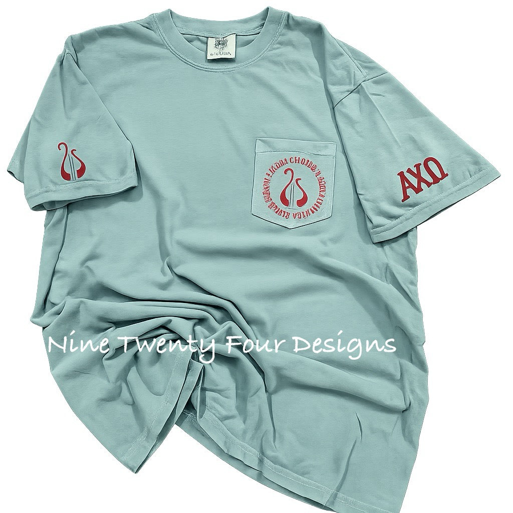 Alpha Chi Omega comfort colors Tee