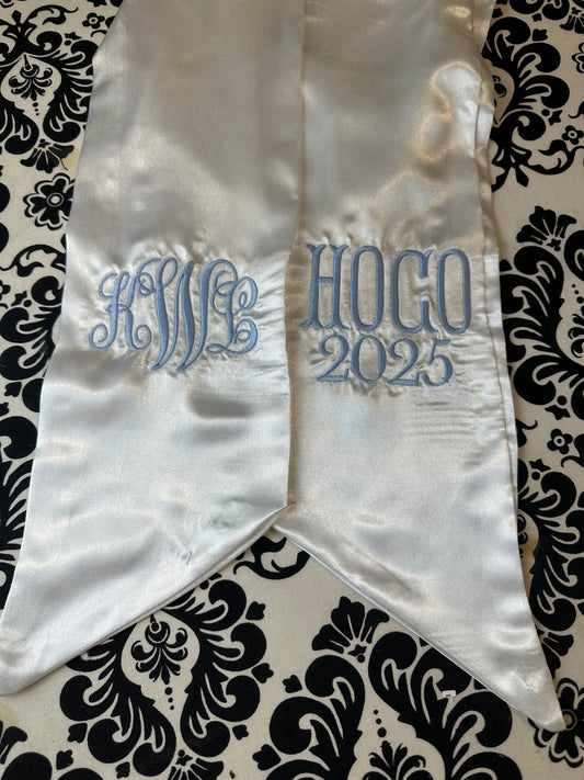 Hoco/prom embroidered bouquet sash