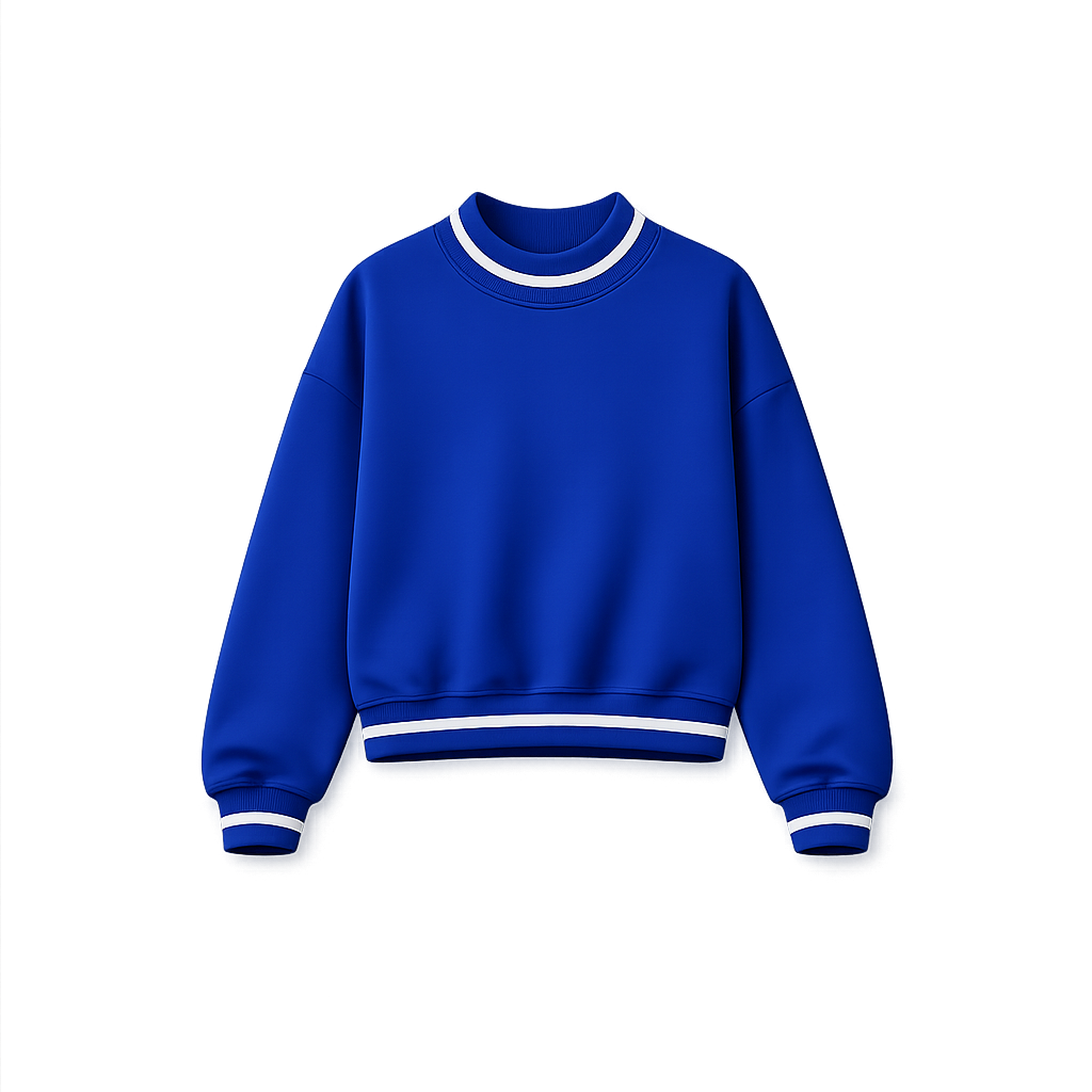 Pre-order Royal/white stripe Mockneck