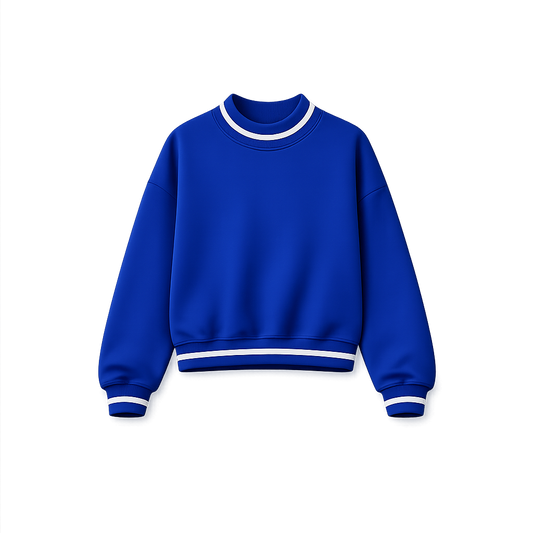 Pre-order Royal/white stripe Mockneck