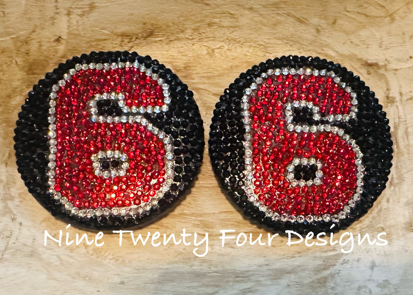 Full Rhinestone Game-day Number button