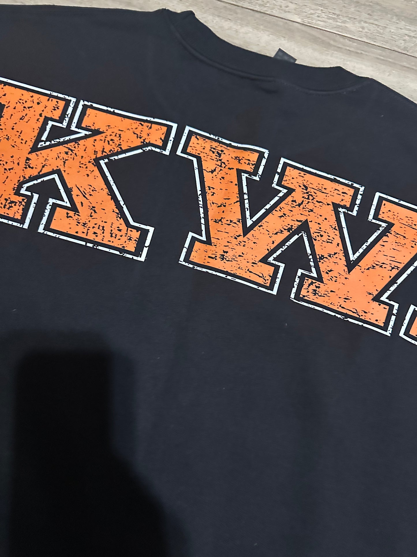 Custom School Spirit Sweatshirt, Unisex Cotton Fleece Team Apparel with Sleeve Name, Personalized Town or Team Game Day Wear